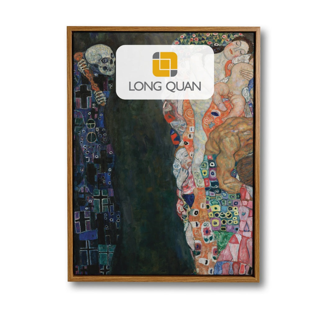 Khung Tranh Tự Lắp Ghép, Không Tranh Không Kính, Nhựa PS, Viền Mỏng, Canvas Sơn Dầu Số Hóa, Hiện Đại Nâu Gỗ LONG QUAN