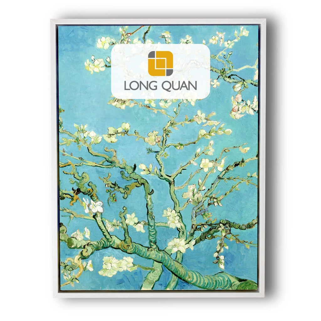 Khung Tranh Tự Lắp Ghép, Không Tranh Không Kính, Nhựa PS, Viền Mỏng, Canvas Sơn Dầu Số Hóa, Hiện Đại Trắng LONG QUAN